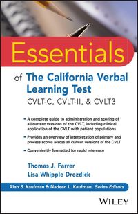 Produktbild: Essentials of the California Verbal Learning Test