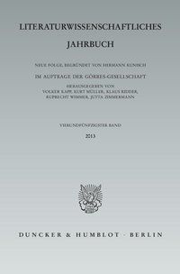 Produktbild: Literaturwissenschaftliches Jahrbuch.