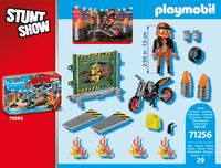 PLAYMOBIL® Stuntshow 71256 Starter Pack Stuntshow Motorrad mit Feuerwand