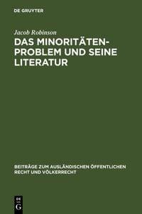 Produktbild: Das Minorit&auml;tenproblem und seine Literatur