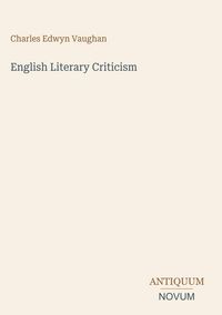Produktbild: English Literary Criticism