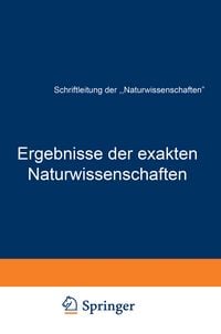 Produktbild: Ergebnisse der exakten Naturwissenschaften