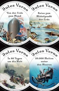 Produktbild: 20000 Meilen unter dem Meer, Reise zum Mittelpunkt der Erde, In 80 Tagen um die Welt, Von der Erde zum Mond (4in1-Bundle)