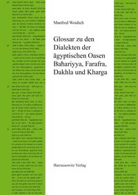 Produktbild: &Auml;gyptische Dialekte / Glossar zu den Dialekten der &auml;gyptischen Oasen Bahariyya, Farafra, Dakhla und Kharga
