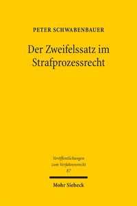 Produktbild: Der Zweifelssatz im Strafprozessrecht