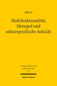 Produktbild: Multifunktionalit&auml;t, Monopol und sektorspezifische Aufsicht