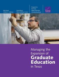 Produktbild: Managing the Expansion of Graduate Education in Texas