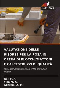 Produktbild: Valutazione Delle Risorse Per La Posa in Opera Di Blocchi/mattoni E Calcestruzzi Di Qualit&agrave;