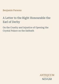 Produktbild: A Letter to the Right Honourable the Earl of Derby