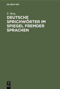 Produktbild: Deutsche Sprichw&ouml;rter im Spiegel fremder Sprachen
