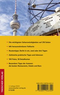 TRESCHER Reiseführer Berlin - Kurztrip' von 'Susanne Kilimann' - Buch -  '978-3-89794-630-9