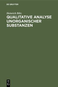 Produktbild: Qualitative Analyse anorganischer Substanzen