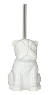 Produktbild: WC-Garnitur Mod. Bulldog Wei&szlig; Keramik, B&uuml;rstenkopf auswechselbar