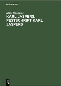 Produktbild: Karl Jaspers. Festschrift Karl Jaspers