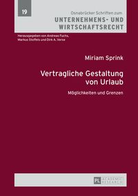 Produktbild: Vertragliche Gestaltung von Urlaub