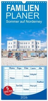 Produktbild: Familienplaner 2026 - Sommer auf Norderney mit 5 Spalten (Wandkalender, 21 x 45 cm) CALVENDO