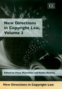 Produktbild: New Directions in Copyright Law, Volume 3