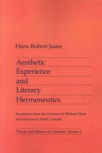 Produktbild: Jauss, H: Aesthetic Experience and Literary Hermeneutics