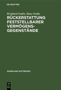 Produktbild: R&uuml;ckerstattung feststellbarer Verm&ouml;gensgegenst&auml;nde