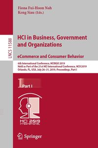 Produktbild: HCI in Business, Government and Organizations. eCommerce and Consumer Behavior