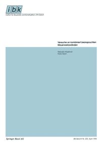 Produktbild: Versuche an kombiniert beanspruchten Mauerwerksw&auml;nden