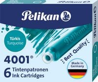 Produktbild: Pelikan Tintenpatrone 4001 TP/6 t&uuml;rkis 6 St&uuml;ck