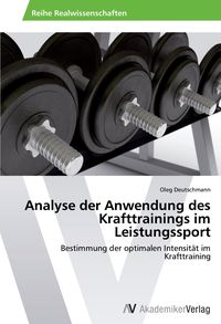Produktbild: Analyse der Anwendung des Krafttrainings im Leistungssport
