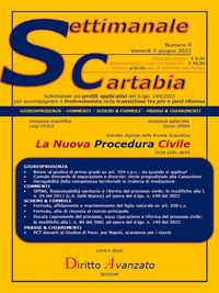 Produktbild: SETTIMANALE CARTABIA n. 9 - Venerd&igrave; 9.6.2023