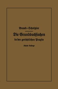 Produktbild: Die Grundbuchsachen in der gerichtlichen Praxis