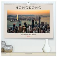 Produktbild: HONGKONG Skyline und Stadtleben (hochwertiger Premium Wandkalender 2026 DIN A2 quer), Kunstdruck in Hochglanz