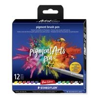 Produktbild STAEDTLER Schreib- und Zeichbedarf pigment brush Fasermaler Pinselspitze, Basic Colours, 12er Set