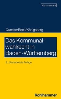 Produktbild: Das Kommunalwahlrecht in Baden-W&uuml;rttemberg