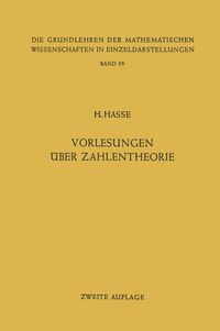 Produktbild: Vorlesungen über Zahlentheorie