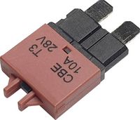 Produktbild: Hansor Circuit Breaker Standard, type 3, Manual Reset, 10A CBE3 Series 10A Sicherungsautomat Standard Flachsicherung 10 A Rot 1 St.