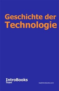 Produktbild: Geschichte der Technologie