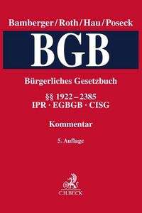 Produktbild: B&uuml;rgerliches Gesetzbuch Band 5: &sect;&sect; 1922-2385, CISG, IPR, EGBGB