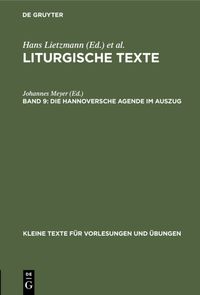 Produktbild: Die Hannoversche Agende im Auszug