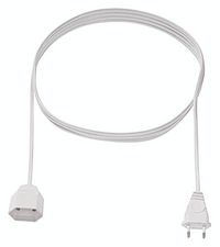 Produktbild: Bachmann 233.184 Strom Verl&auml;ngerungskabel 2.5 A Schwarz 2.00 m H03VVH2-F 2X 0,75 mm&sup2;