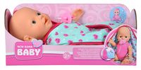 Simba 105030071 - New Born Baby mit Schmusedecke, Babypuppe mit Trink- und Nässfunktion, 30 cm