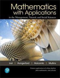Produktbild: Lial, M: Mathematics with Applications In the Management, Na