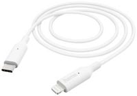 Produktbild: Hama USB-Ladekabel USB 2.0 Apple Lightning Stecker, USB-C&reg; Stecker 1.00m Wei&szlig; 00201598