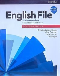 Produktbild: English File 4e Pre-intermediate Student Book + Ebook + Op Pack (Ch De Bl At)