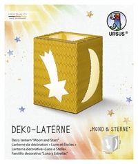 Produktbild: URSUS Laternenzeit Deko-Laterne Mond & Sterne, sonnengelb