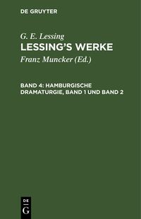 Produktbild: Hamburgische Dramaturgie, Band 1 und Band 2