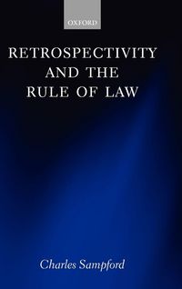 Produktbild: Retrospectivity and the Rule of Law