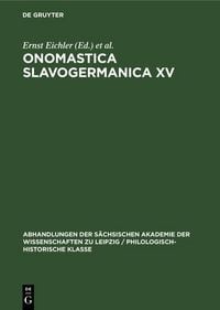Produktbild: Ernst Eichler; Hans Walther: Onomastica Slavogermanica. XV.