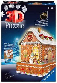 3D Puzzle Ravensburger Lebkuchenhaus bei Nacht 216 Teile