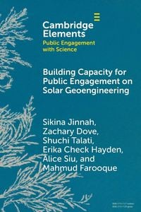 Produktbild: Building Capacity for Public Engagement on Solar Geoengineering
