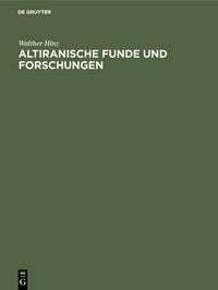 Produktbild: Altiranische Funde und Forschungen