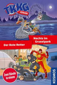 Produktbild: TKKG Junior, Der Rote Retter/Nachts im Gruselpark (Doppelband)